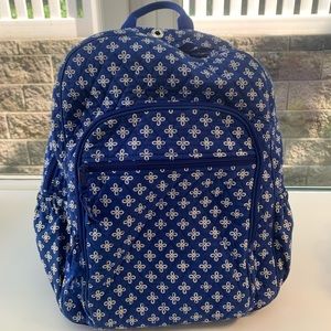 Vera Bradley blue and white backpack simple design